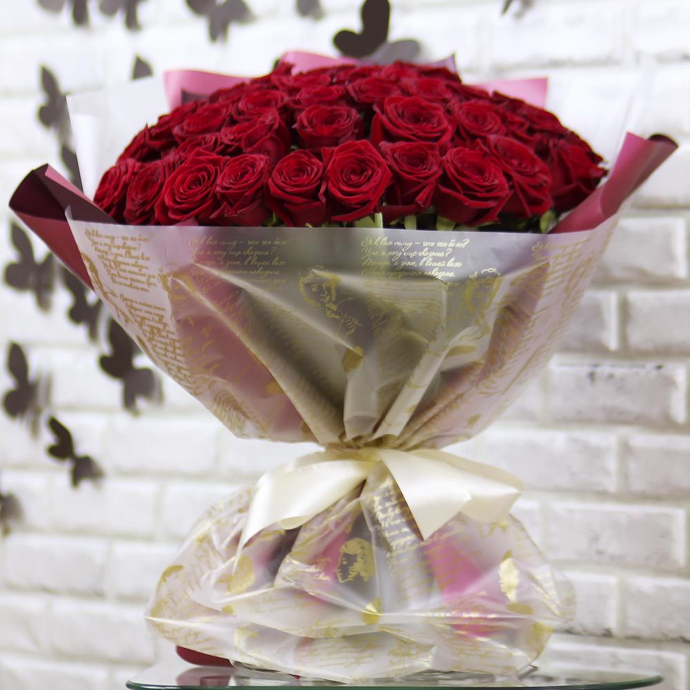 Букет из 51 импортной розы 2